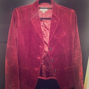 Uniqlo Burgundy Corduroy Blazer